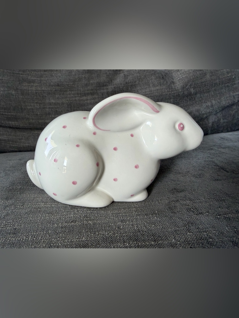 Tiffany & Co. Bunny Coin Bank- Pink Polka Dot
